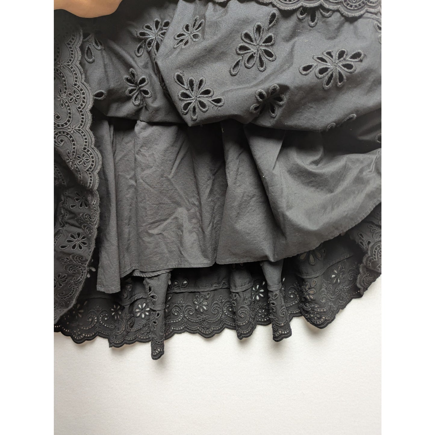 Simone Rocha x HM Black Voluminous Eyelet Dress Size S