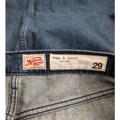 Rag and Bone Kaihara Japanese Denim Maxi Skirt Split Front 29