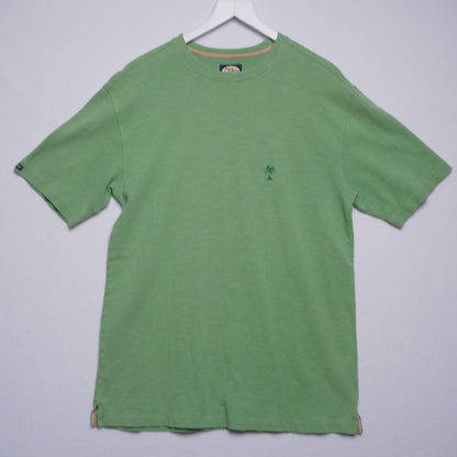 Vintage Tommy Bahama Woven Pullover T-shirt Green Size Small 100% cotton