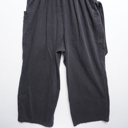 Old Navy Black Cotton Jumpsuit | Size M | Wide Leg Adjustable Strap Belted