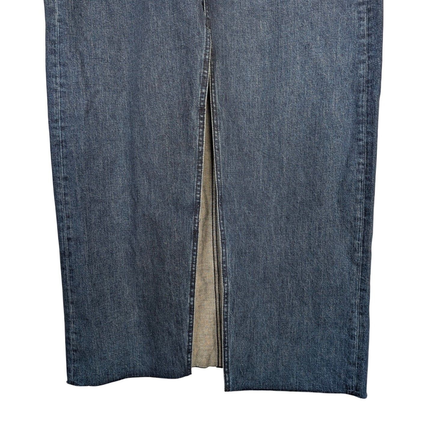 Rag and Bone Kaihara Japanese Denim Maxi Skirt Split Front 29