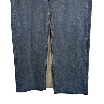Rag and Bone Kaihara Japanese Denim Maxi Skirt Split Front 29