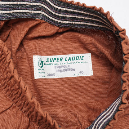 Vintage Super Laddie Brown Elastic Waist Pants Karoll's Chicago Workwear 70s 80s