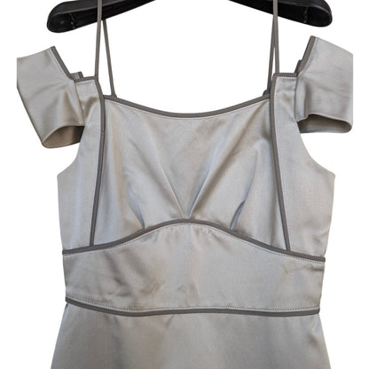 Zac Posen Silk Sheath Dress Silver