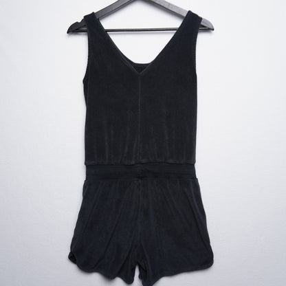 Nike Heritage Terry Cloth Romper Black Girls Size Large