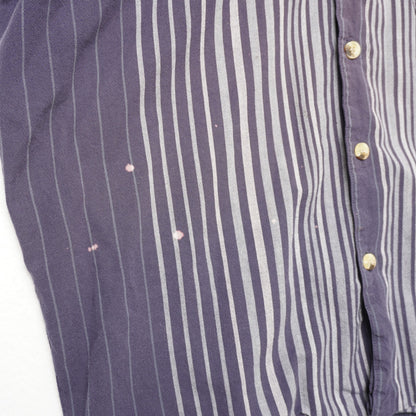 Common Man Striped Short Sleeve Button Up Shirt 100% Cotton M