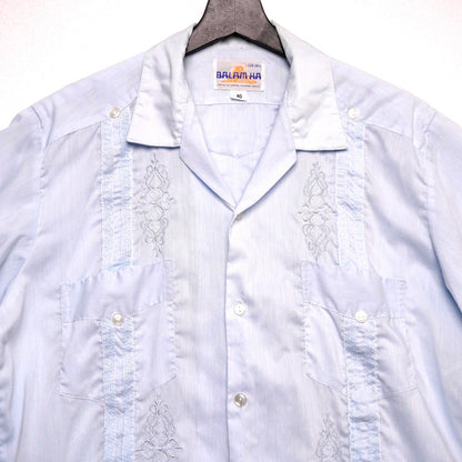 Balam-Ha Men’s Embroidered Guayabera Shirt - Made in Mexico L