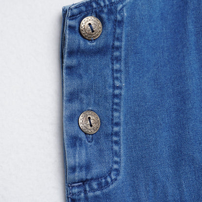 Sonoma Jean Company Denim Overall Dress Women's Medium Adjustable Straps Pockets