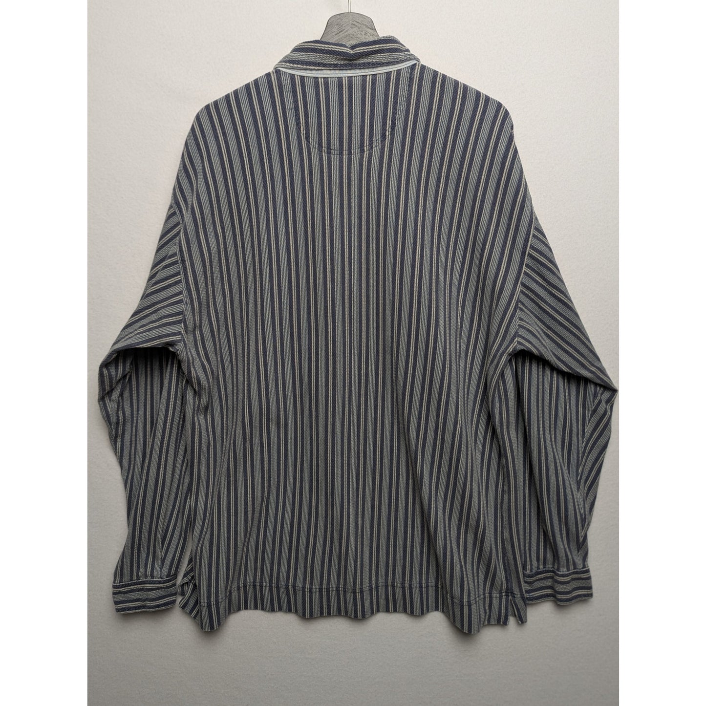Dockers Striped  Vintage Style Henley Cotton Pullover Shirt XL