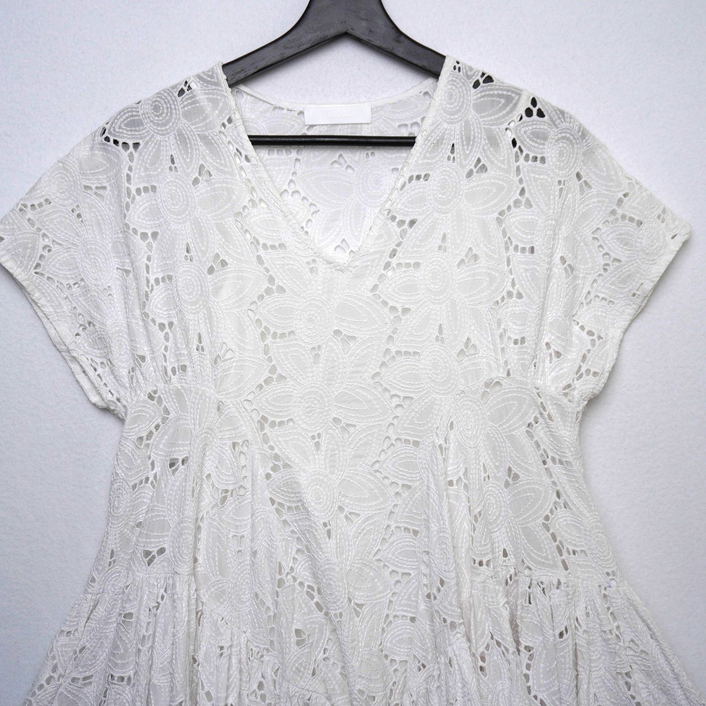 Merlette Ballou Floral 100% Cotton Eyelet Minidress XXS