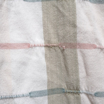 Vintage Bachrach Pink and Blue Striped Loop Collar Shirt Size L