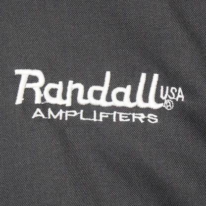VTG Randall USA Amplifiers Button-Up Shirt Black L USM Corp Rock Promo Workwear