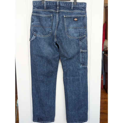 Dickies Carpenter Jeans Dark Wash 34x32 100% Cotton