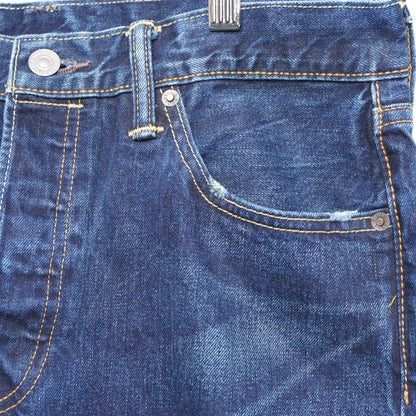 Levi's 501 Button Fly Jeans Men's 32x32 Dark Wash Distressed
