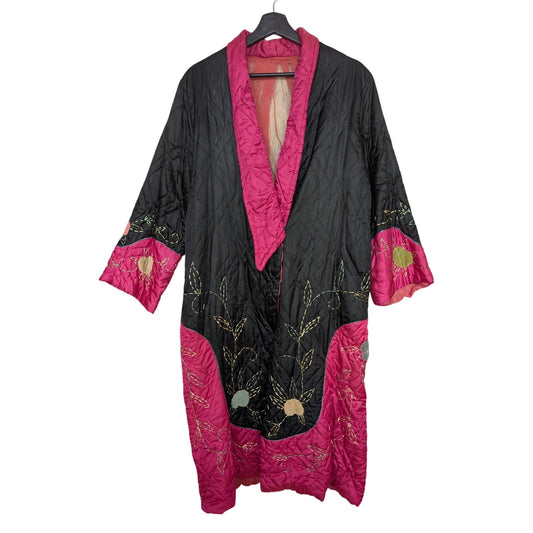 Vintage Kimono Style Quilted Robe As Is