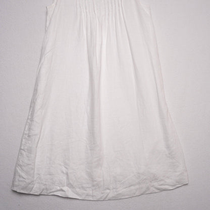 Vineyard Vines 100% Linen White Pintuck Dress Size 6 Classic Summer Style