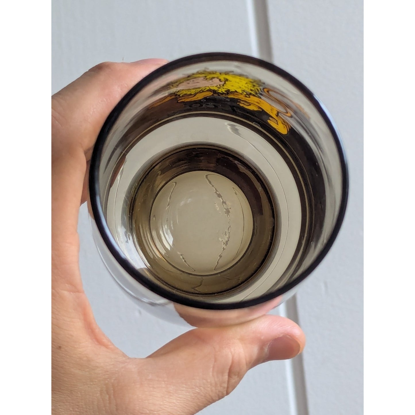 Vintage Leo Zodiac Glass – Astrology Barware – Smoky Glass Lion Cup