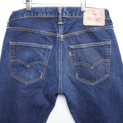 Levi's 501 Button Fly Jeans Men's 32x32 Dark Wash Distressed