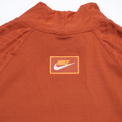 Nike Dri-FIT Orange Mock Neck Long Sleeve Top Women's Small – Wave Pattern – NWT