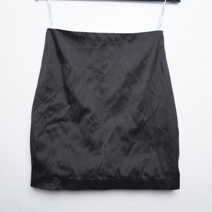 Leal Daccarett Black Mini Silk Skirt 8