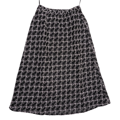 Lisa Says Gah Embroidered Floral Midi Skirt XL/2X Black Elastic Waist Indie