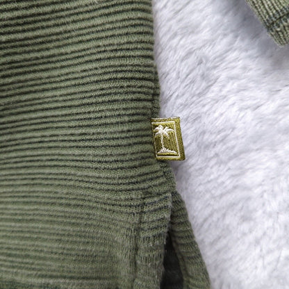 Men's Tommy Bahama Green Silk Blend Collared Casual Pullover Shirt L