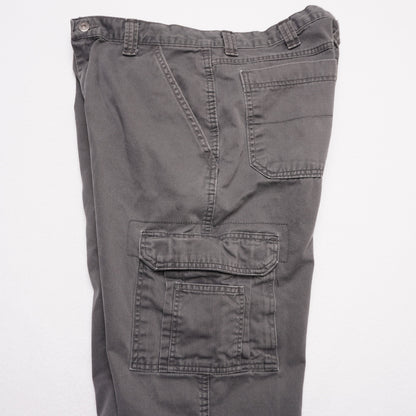 Wrangler Originals Cargo Pants Gray 34x32 Relaxed Fit Cargo Pockets 100% Cotton