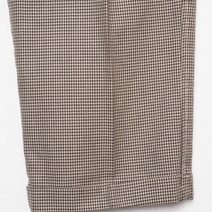 Lands’ End Men’s Dress Pants Size 36 Brown Houndstooth Check Cotton USA Made