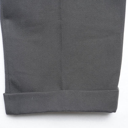 Armani Collezioni Dark Gray Wide Leg Wool Trousers