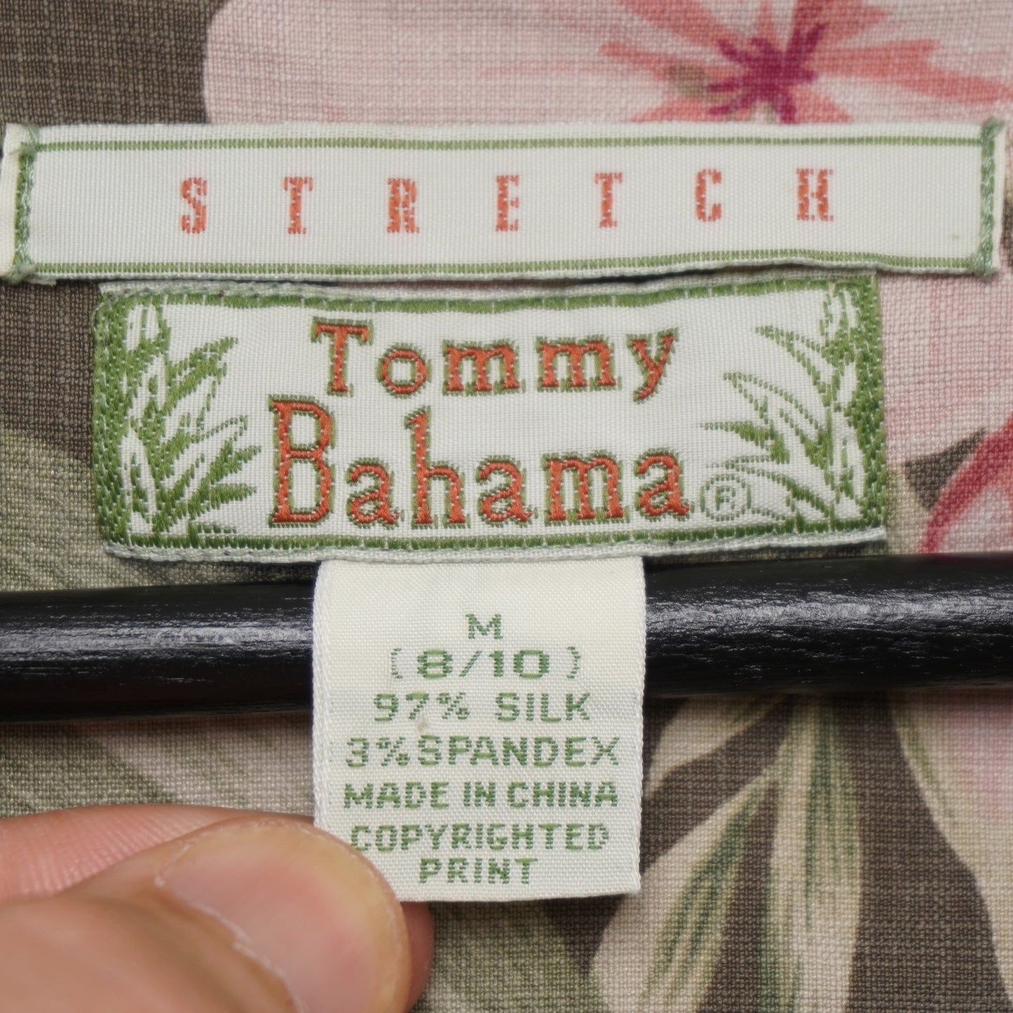 Vintage Tommy Bahama Silk Blend Hawaiin Pink Flower Shirt M