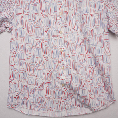 Kennington California Retro Geometric Print Shirt Men's L Mod 90s USA Vibes