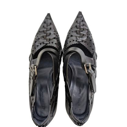 Celine Phoebe Philo Folk Wedge Pump Runway S/S 2016 36.5 Made in Italy