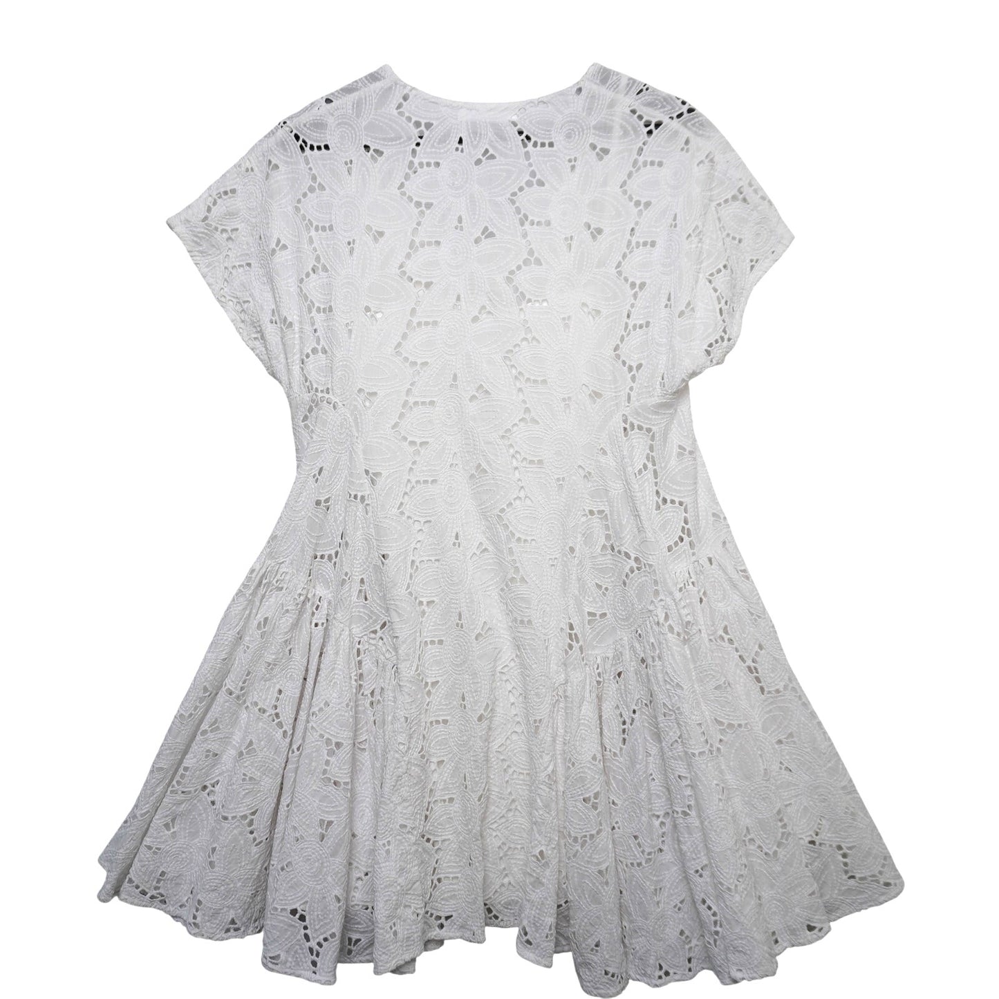 Merlette Ballou Floral 100% Cotton Eyelet Minidress XXS