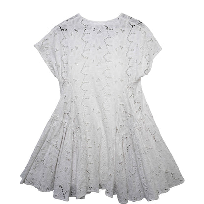 Merlette Ballou Floral 100% Cotton Eyelet Minidress XXS