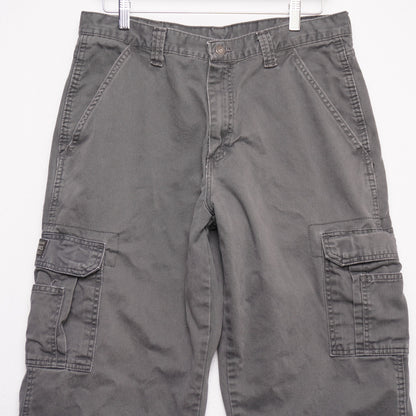 Wrangler Originals Cargo Pants Gray 34x32 Relaxed Fit Cargo Pockets 100% Cotton