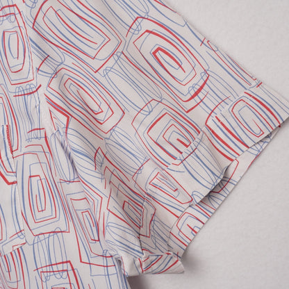 Kennington California Retro Geometric Print Shirt Men's L Mod 90s USA Vibes
