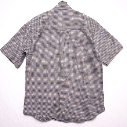 Natural Issue Men’s Short Sleeve Button Up Shirt Geometric Print 100% Cotton M