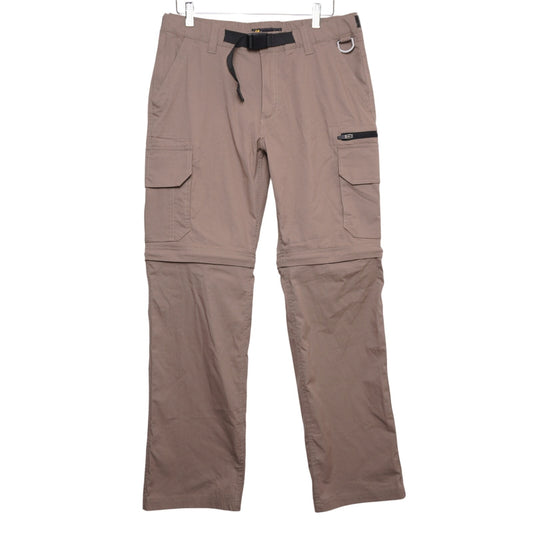 The BC Clothing Co Tan Convertible Cargo Hiking Pants Belted Size M/32
