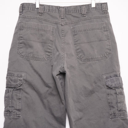 Wrangler Originals Cargo Pants Gray 34x32 Relaxed Fit Cargo Pockets 100% Cotton