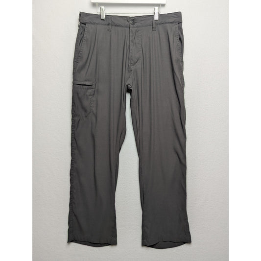 Unionbay UB Tech Gray Classic Fit Comfort Waist Travel Pants Size 34