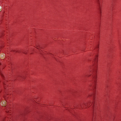 Vintage Gant "The Linen Shirt" Size L 100% Linen Button Down Collar