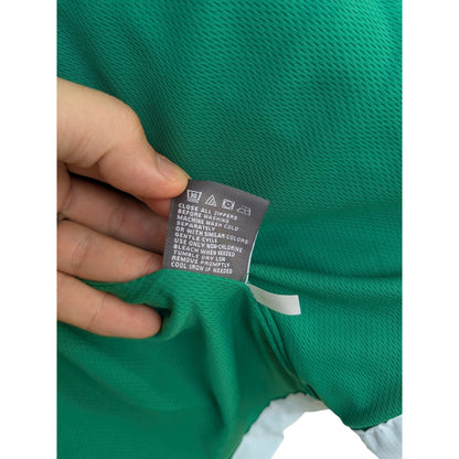 New Balance Men's Green and White Zip Up Windbreaker w/ Hood Size M NWT