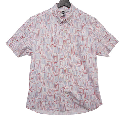 Kennington California Retro Geometric Print Shirt Men's L Mod 90s USA Vibes
