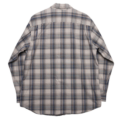 Columbia Sportswear Gray/Blue/Brown Cotton Plaid Shirt Size L