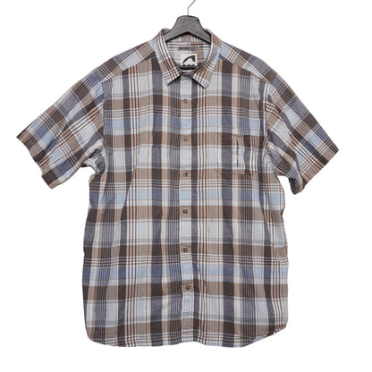 MK Mountain Khakis Plaid Shirt XL Jackson Hole Wyoming Outdoor Short Sleeve