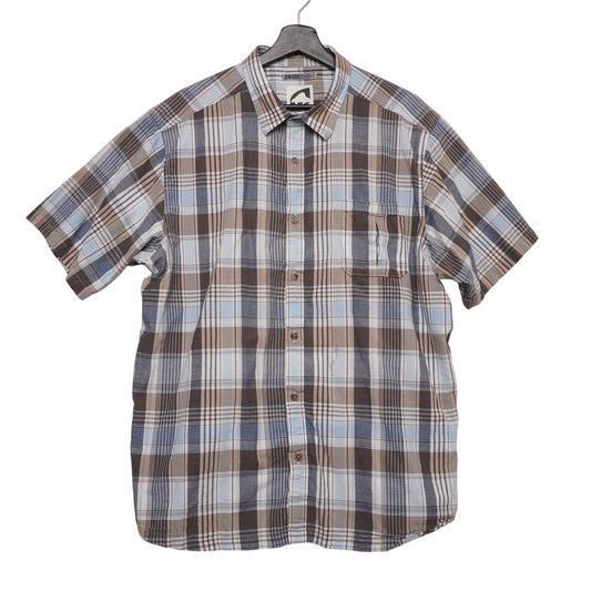 MK Mountain Khakis Plaid Shirt XL Jackson Hole Wyoming Outdoor Short Sleeve