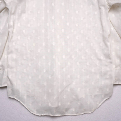 Vintage The Men’s Shop JCPenney White Textured Dobby Pattern Long Sleeve Shirt