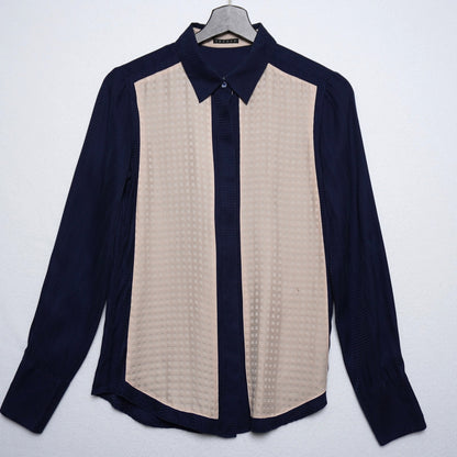 Theory Women's Embossed Checked Blouse