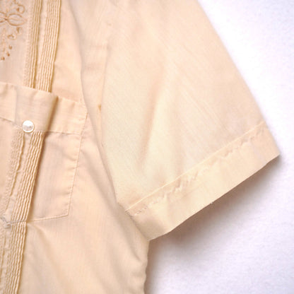 Vintage Farah Embroidered Guayabera Shirt Cuban Style 42