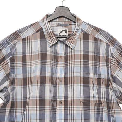 MK Mountain Khakis Plaid Shirt XL Jackson Hole Wyoming Outdoor Short Sleeve
